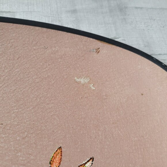 Vintage MCM Serving Tray With Deer at Frog Pond - Brown & Cream Handles Tilso - Picture 6 of 8